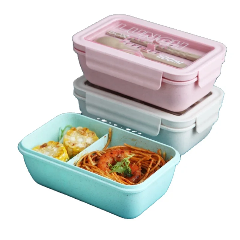 Food Storage Container Box Bento Wheat Straw Box Multi-layer Lunch Box