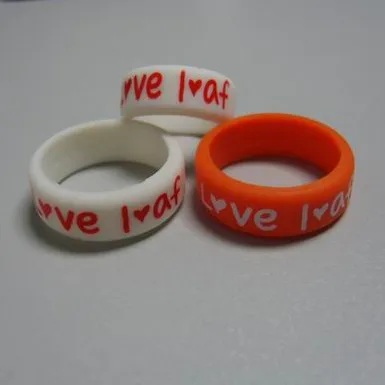 Custom Promotional Fashion Design Silicone Wedding Finger Ring