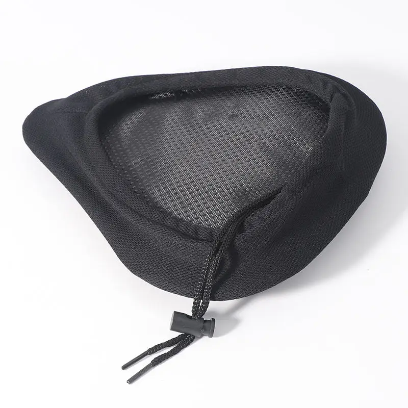 Easy To Mount Memory Foam Bike Seat Cover With Drawcord Breathable Bicycle Saddle Cushion Cycling Equipment
