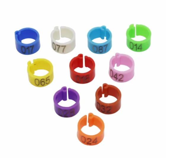 Digital markup bird clip ring Birds identification tools No1-100 8 mm Pigeon foot rings Pet supplies