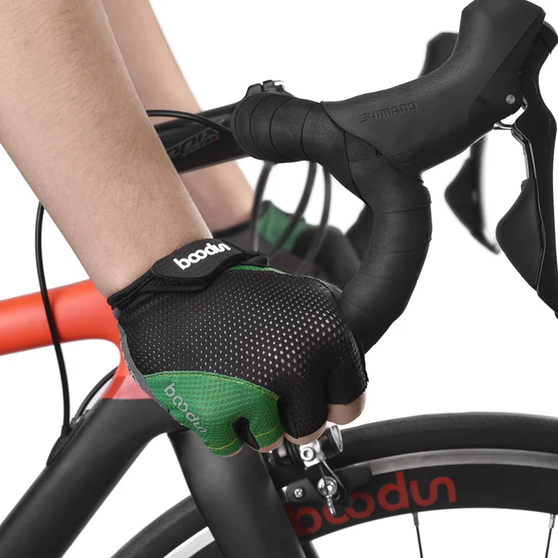 BD1408 Outdoor Half Finger Bike Gloves anti slip Road Cycling Bicycle Riding Gloves Manufacturer