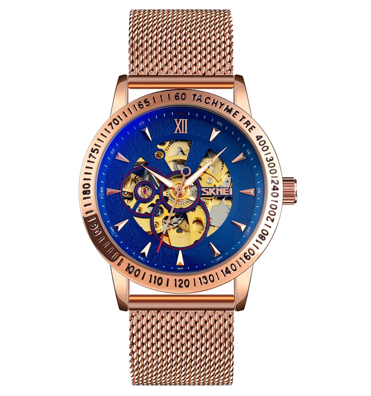 New Arrival Stainless Steel Skmei Automatic Movement Mechanical Flying Tourbillon Watches