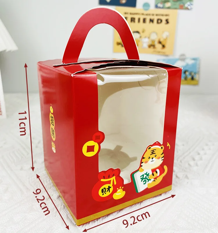 New Year cup cake paper cup Muffin cup baking Year of the Tiger Spring Festival party cupcake reunion red card accessories