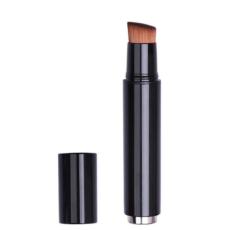 New Refillable Container Kabuki Liquid Foundation Multi-function Makeup Brush Portable Pressed Button Dispensing Brushes