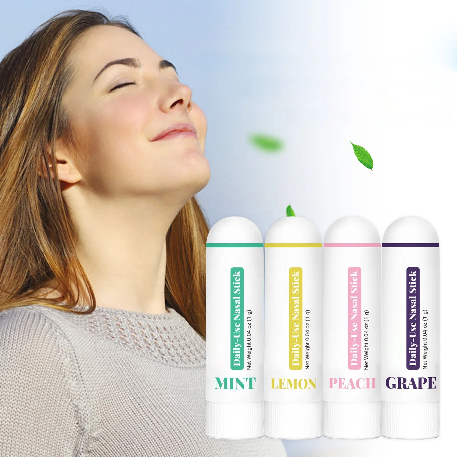 peppermint lavender multi-flavor refreshing nasal inhaler energy booster inhaler stick natural inhaler