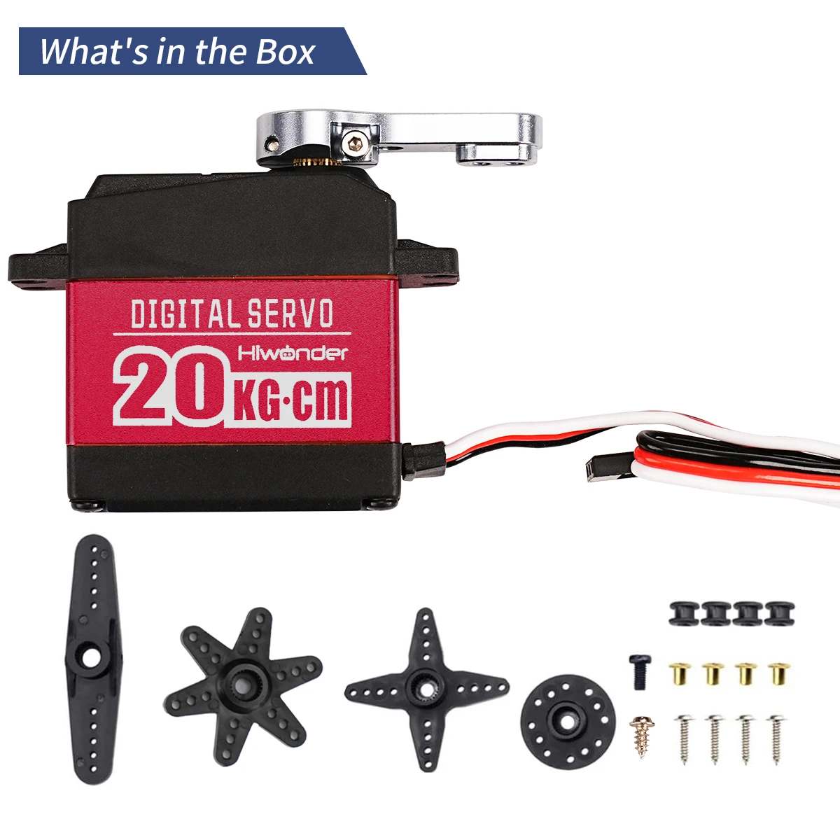 Hiwonder HPS-2018 Full Metal Gear Digital Servo with 20kg High Torque Aluminium Case for Robot RC Car