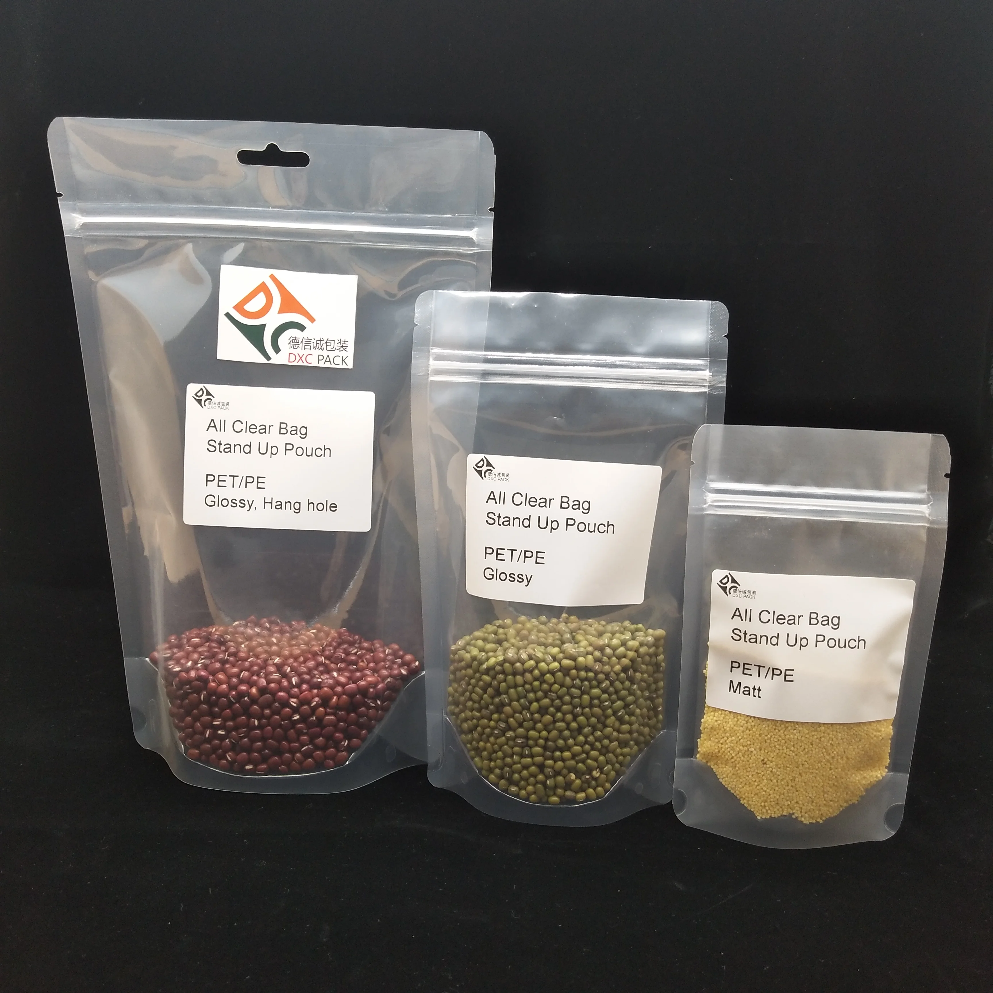 Индивидуальный прозрачный Дой пак с молнией для упаковки продуктов питания