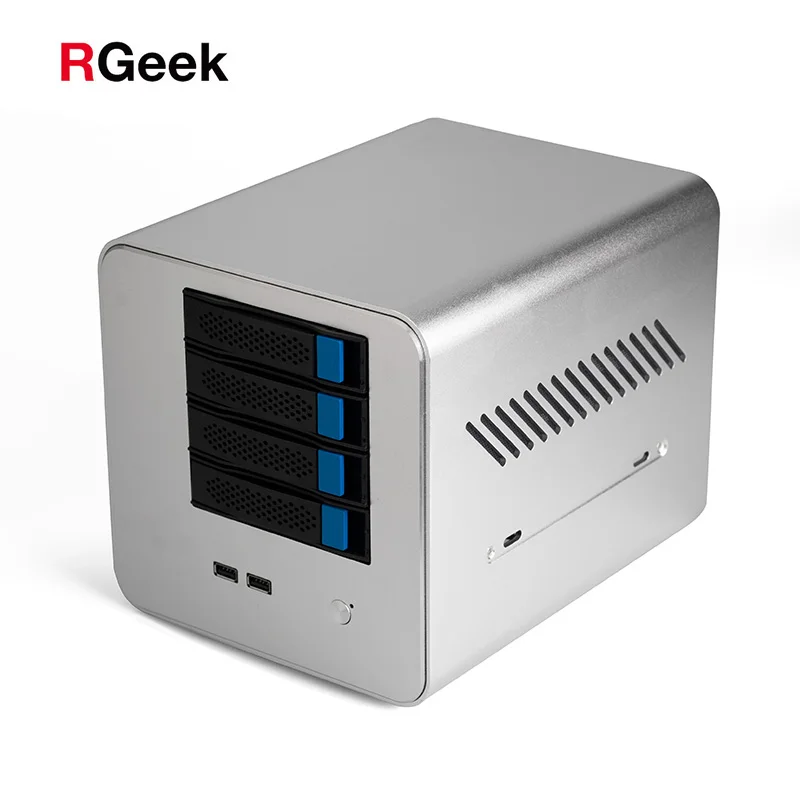  RGeek Custom NAS04B Industrial Mini-ITX Mini ПК ITX компьютер Nas 4 Bay 3 5 дюйма HDD облачный хранилище сервер
