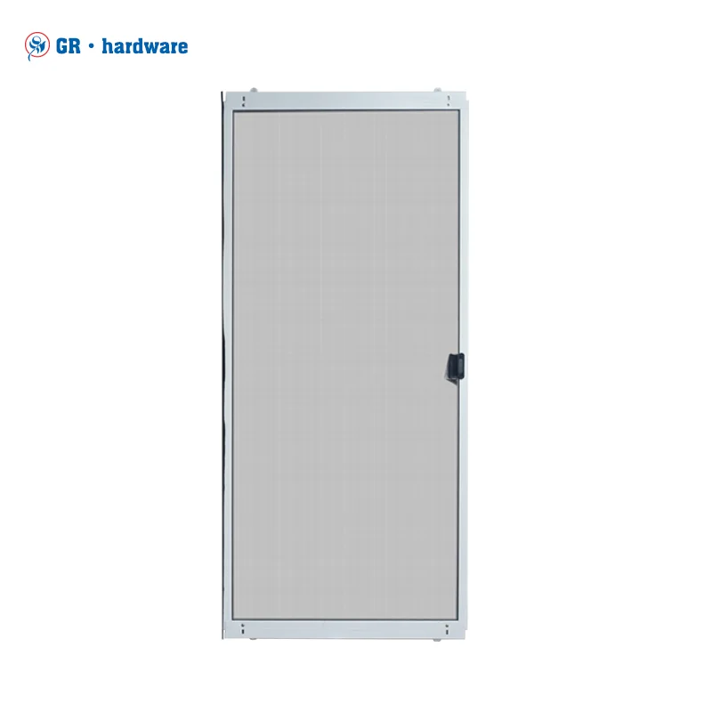 Anti-mosquito retractable hidden sliding screen door aluminum frame with design mesh for patio platform australian US
