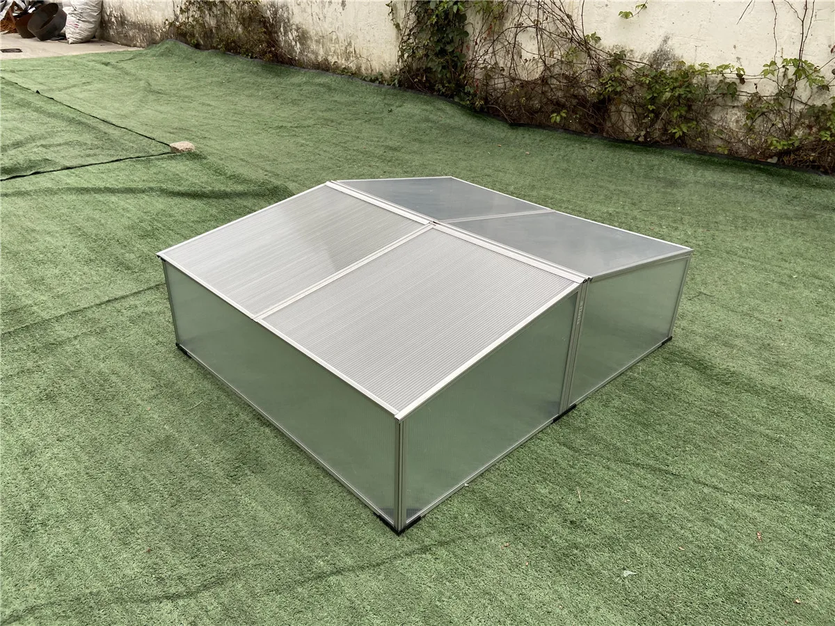 Mini garden greenhouse anodized aluminium cold frame