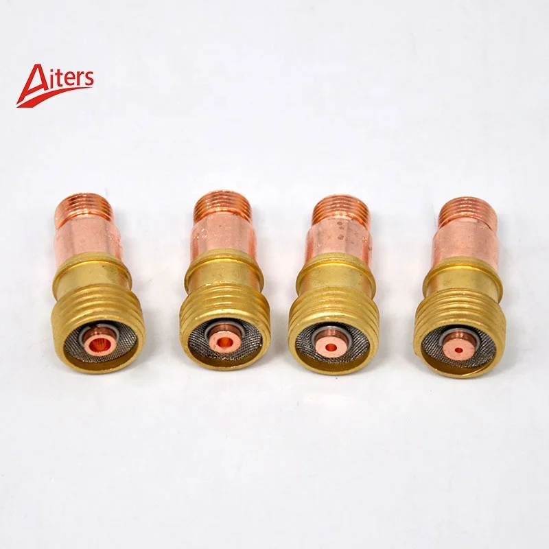 Tig Small Gas Lens Welding Part For TIG 17 18 26 Welding Torch Spare Parts Collet Body Groove Gas Lens