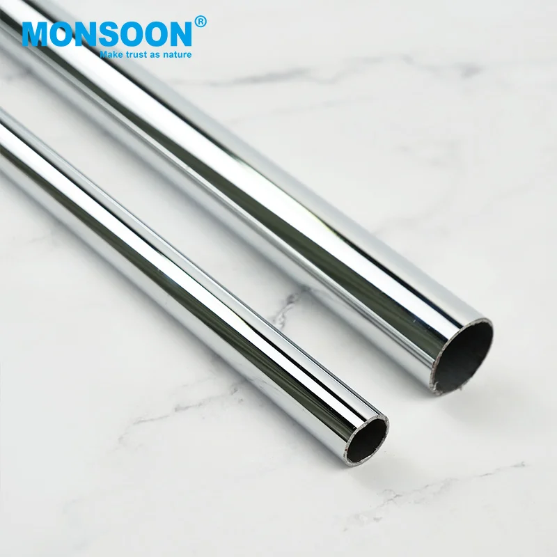 Chrome Furniture Hardware 888 stainless seamless hanging triangle wardrobe chrome steel tube