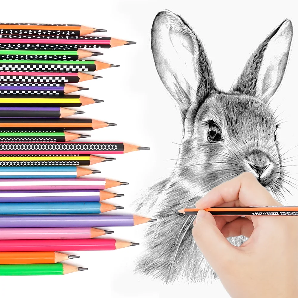 China Supplier Promotional Use School Student Writing Round Barrel Yellow Paint 7 Inch HB/2B Pencil For Testing