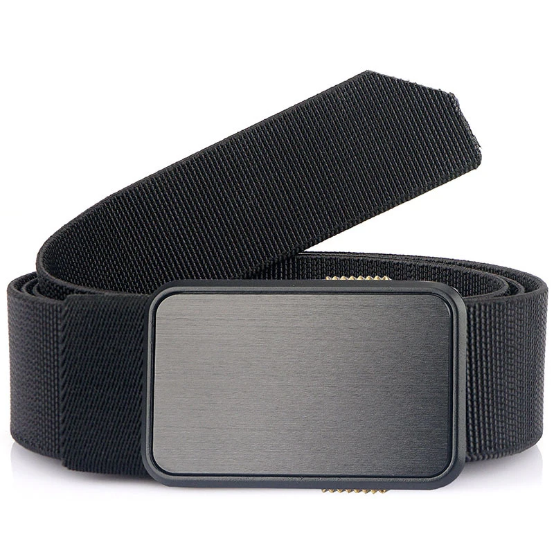 Alfa на открытом воздухе без отверстия мужской ремень из стрейчевого эластичного материала веб-нейлоновый ремень с магнитной алюминиевая пряжка срок службы покрытия