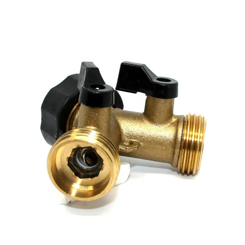 Garden Irrigation Tools Diverting water faucet Fixed Hose Water Segment Brass 2 WAY Ball Valve Water Garden Brass ball valve