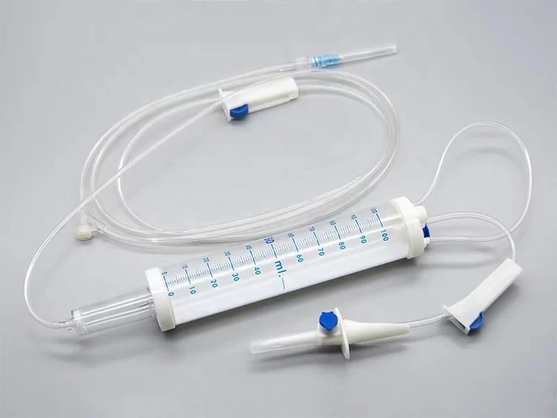 CE ISO13485 100ml disposable IV set with burette