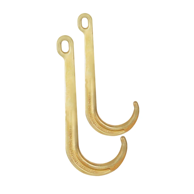 Flatbed Truck Trailer Safety Tow Hook G70 Alloy Steel Forged J Type Tow Hook with Ellipse Hole