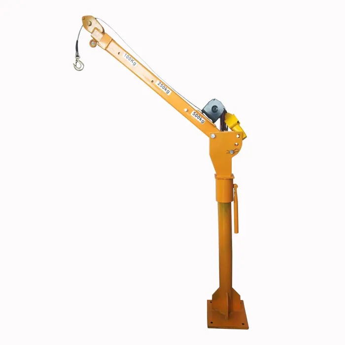 High Quality 500kg Car Mounted Crane Mini Crane With 12v 24v Electric Winch