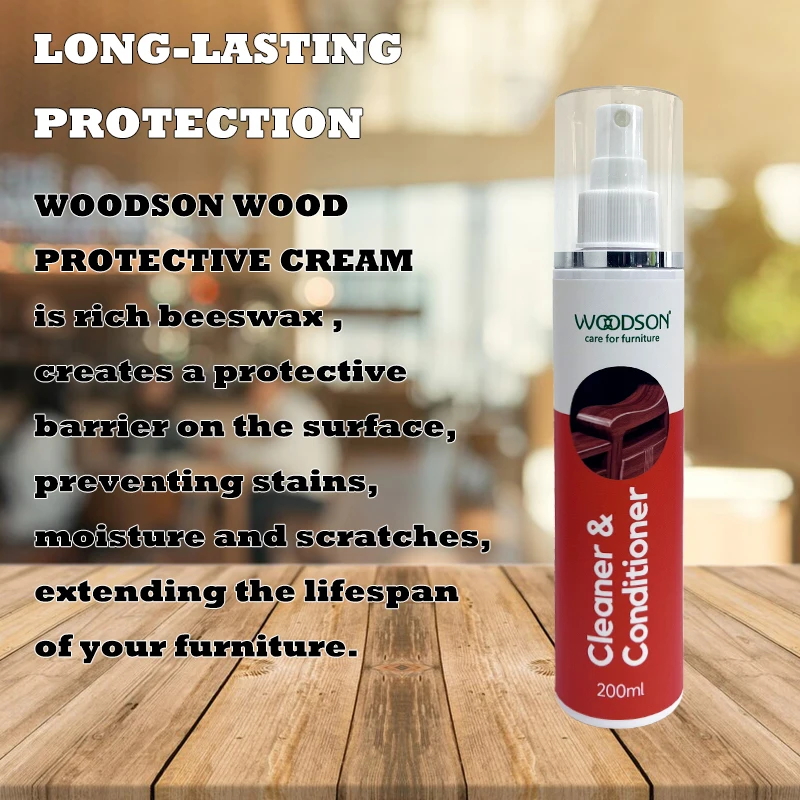 Wood Cleaner Spray and Polish Wood Beeswax Protective Cream Wooden Furniture Surface Cleaner