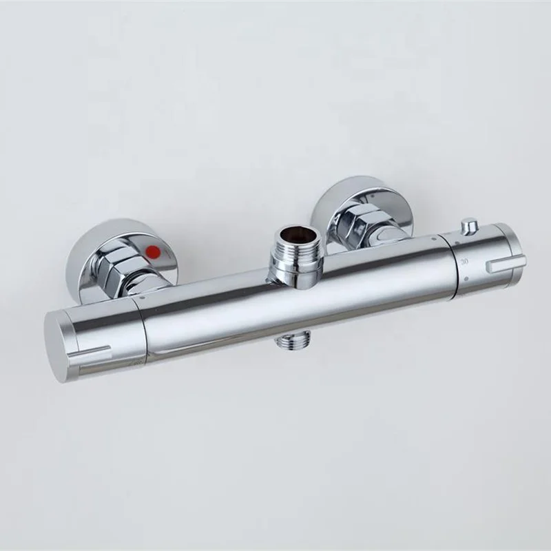 Bathroom Plumbing Cheap Wall Mount Bath Shower Mixer Tap With Thermostat Exposed Thermostatic Shower Mixing Valve Mixer Faucet