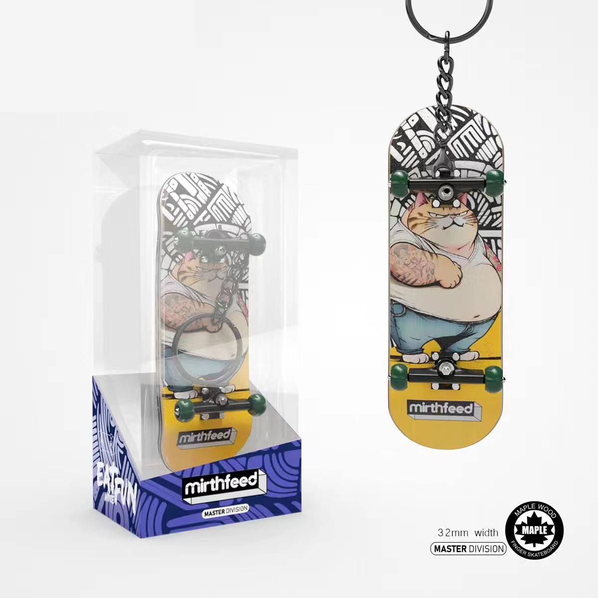 Retail Professional 5-Ply Canadian Maple Wooden Finger Skateboard Wooden with Metal Bracket Bearing wheel Finger Skate Boarding