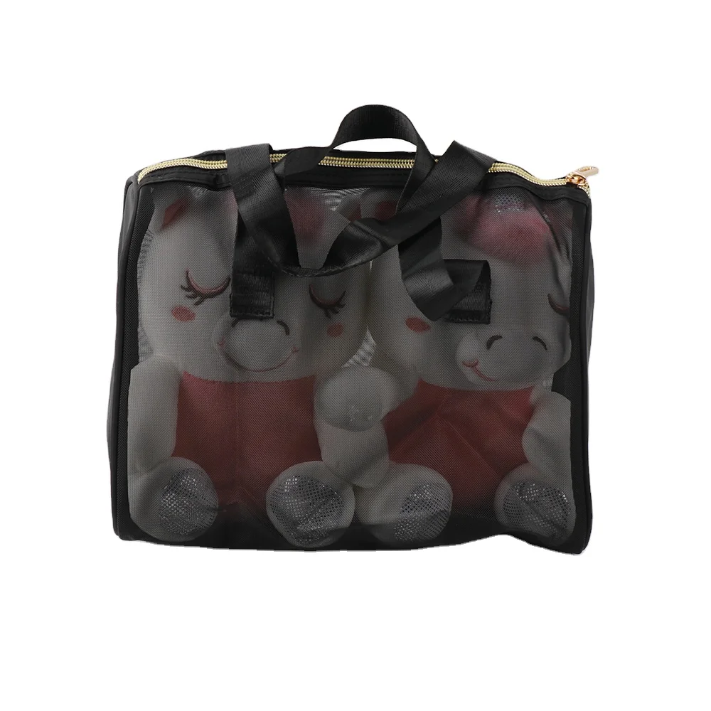 New transparent mesh makeup bag set simple travel large storage wash handbag