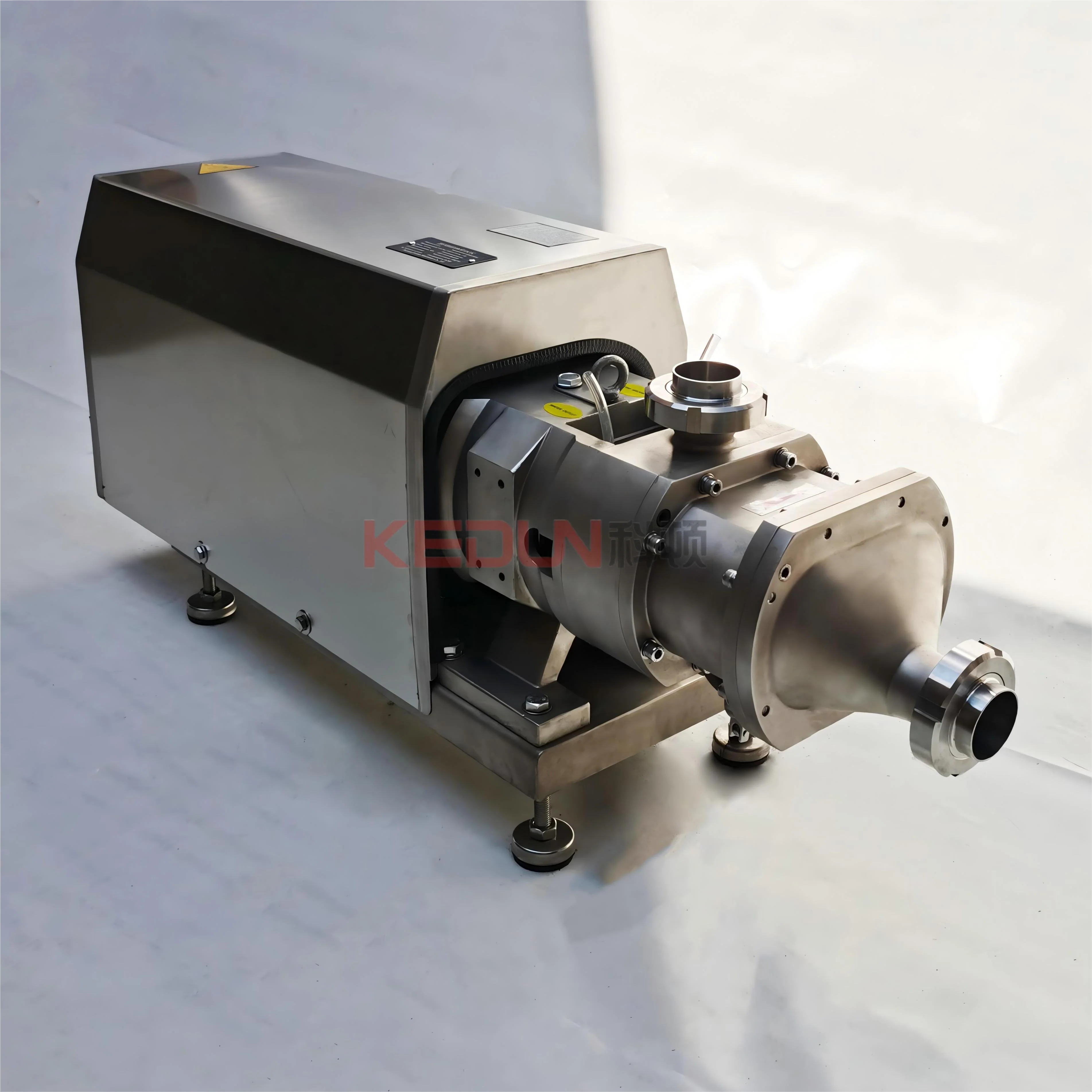 Sanitary twin screw pump for liquid with large particles-Positive Displacement Pumps