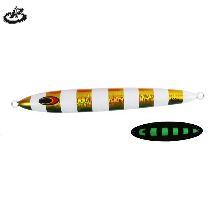 600g 700g Deep Sea Glow Metal Heavy Slow Fall Trolling Jigging Lure Tuna Artificial metal jig Fishing Lure