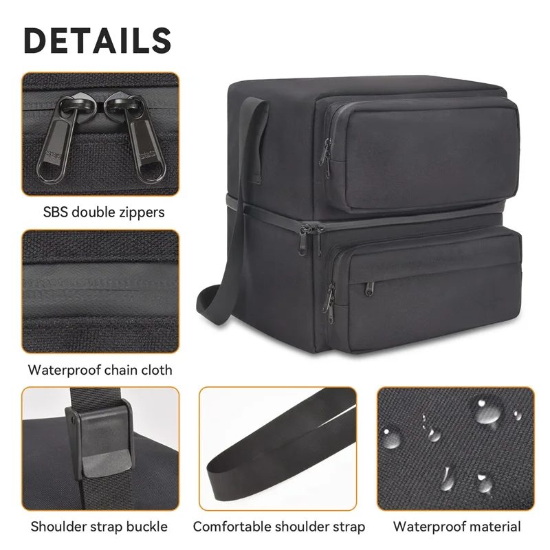 BSCI Custom Hot Sales Record Travel Waterproof CD Carrying Bags Tote Record Bags Shoulder Messenger DJ Storage Bag