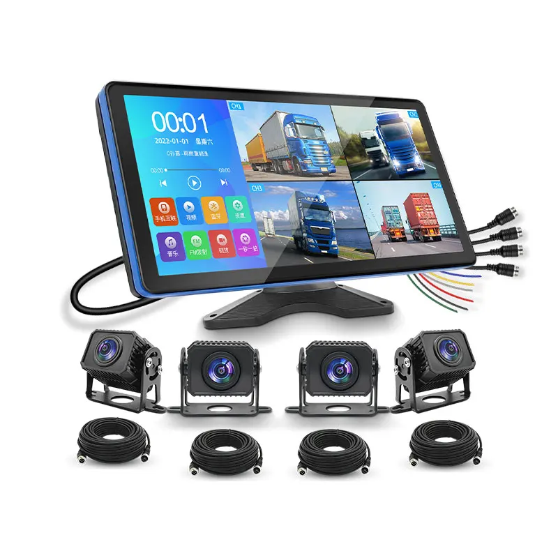 4-канальный раздельный дисплей 1080p/720p 2 5D HD IPS сенсорный экран MDVR монитор в 1 комплект удаленный резервный для транспортного
