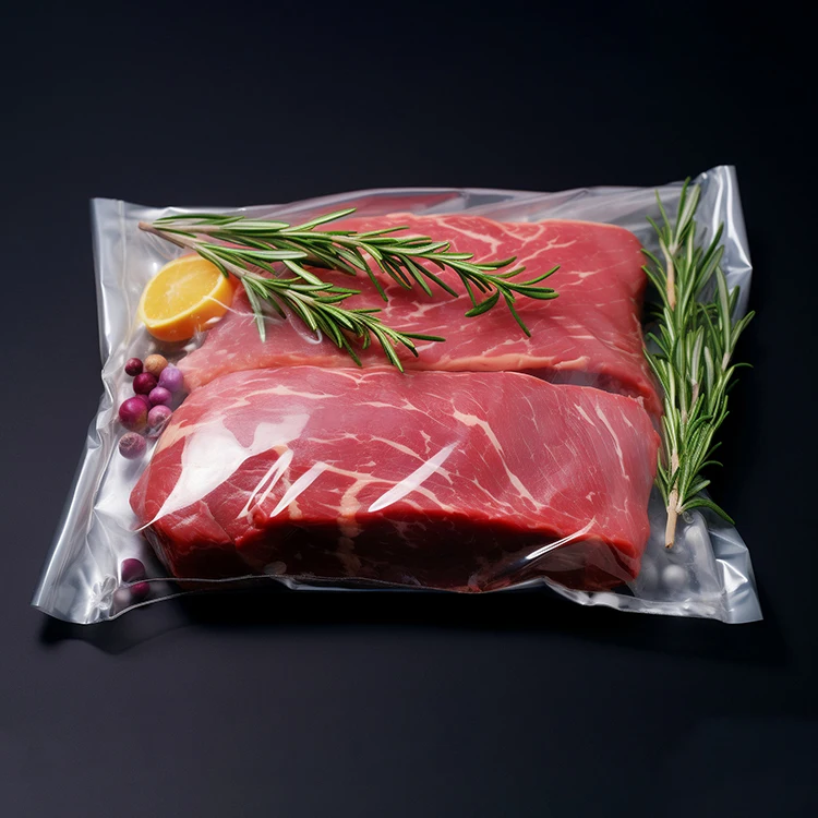 Recycling Ziplock Embossed Airtight Food Storage Packaging Vacuum Zipper Bag