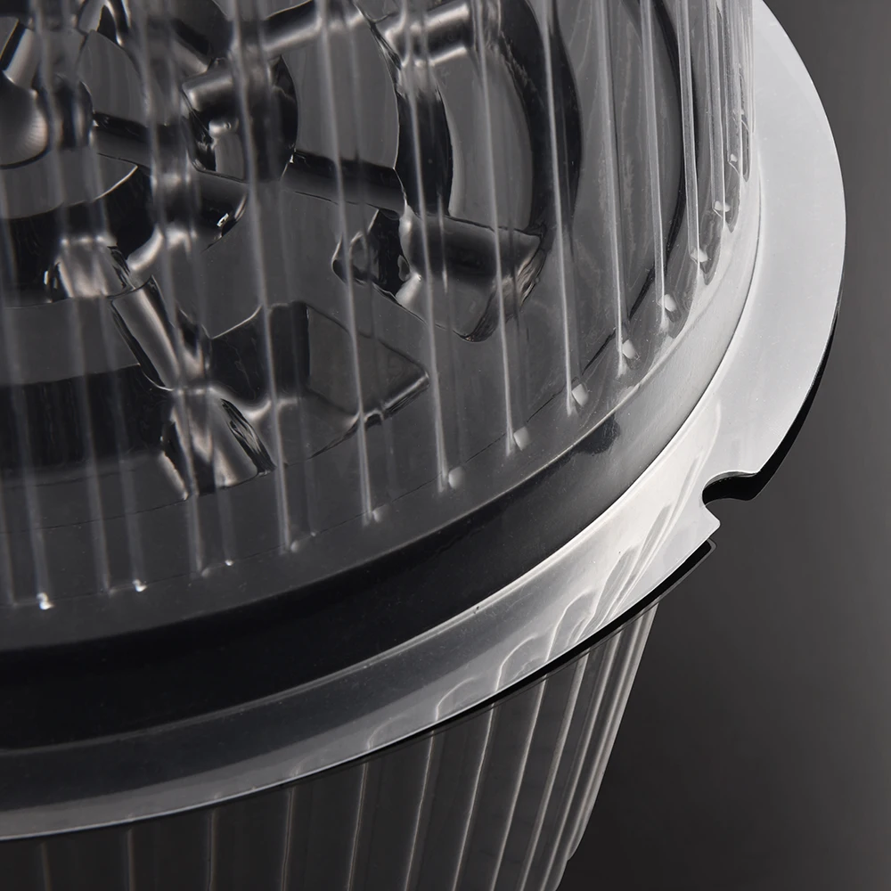 Wholesale Custom PET Biodegradable 8 inch Disposable Clear Food Plastic Container Dome Cheese Cake Packaging Box With Lid Tray