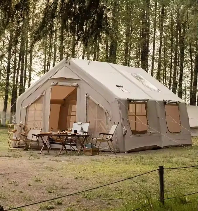 17.2 Square Pop-Up Air Inflatable Party Tent Durable Outdoor Camping Tent with Big Space for Comfort and Convenience