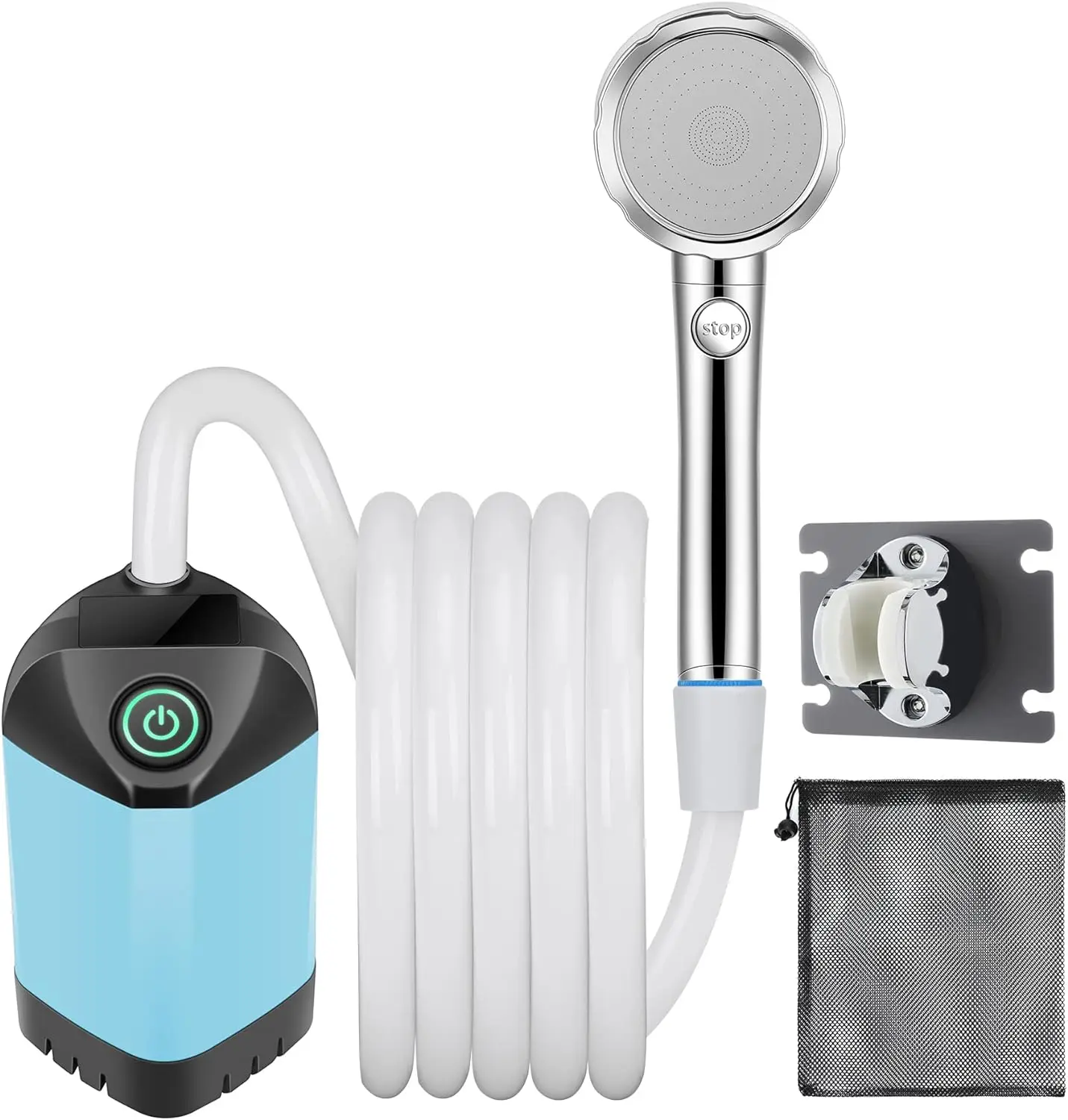 Electric Rechargeable Portable Shower Portable Camp Shower Pump Outdoor Shower Head for Camping, Hiking, Traveling