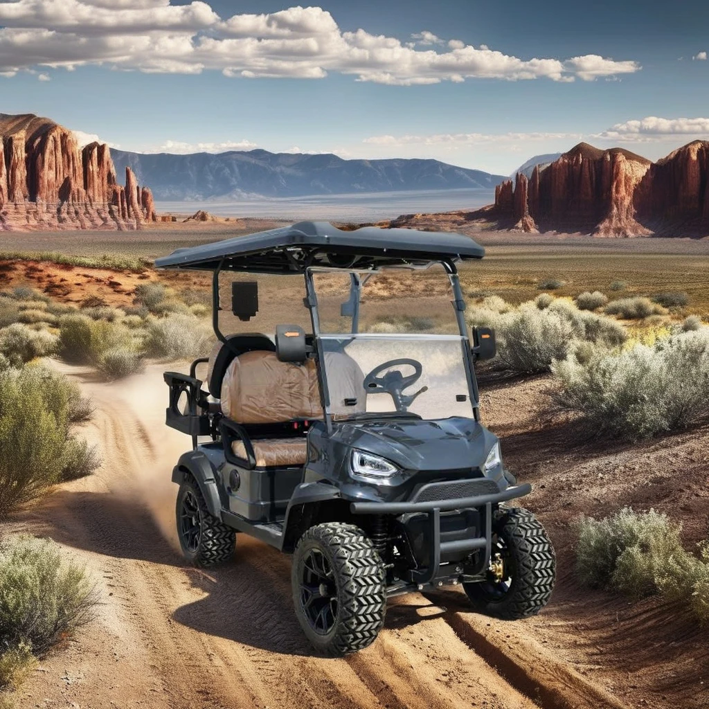 4-Seater Offroad Electric Golf Cart Cheap Prices 6-Volt DE Folded Golf Buggy Car Chinese Club Cars with EEC & DOT certifications