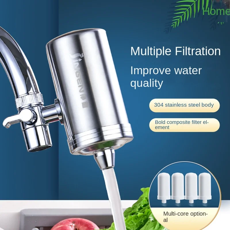 304 stainless steStainless-steel Chlorine Removing Countertop Faucet Water Purifier System Faucet Water Filter Tap Faucet Filter
