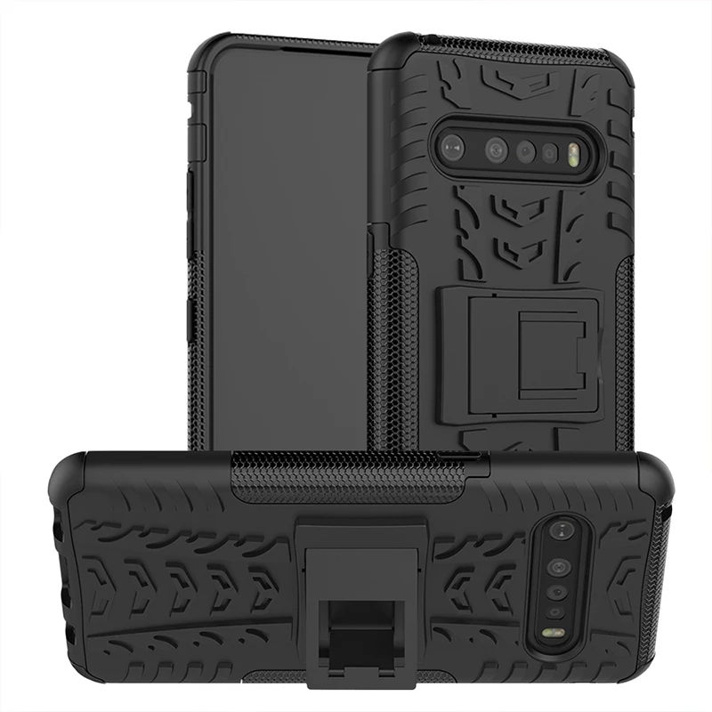 Hot Selling Popular Pc Tpu Hybrid Kickstand Rugged Bumper Armor Phone Case For LG V60