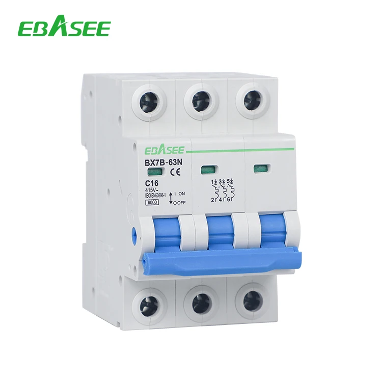 EBASEE высокое качество 6KA BX7B-63N 1P 2P 3P 4P MCB