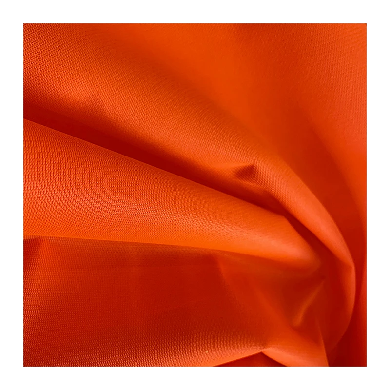 
2021 Fluorescent Orange/Yellow Polyester FR Knitted Fabric For Safety Vest 