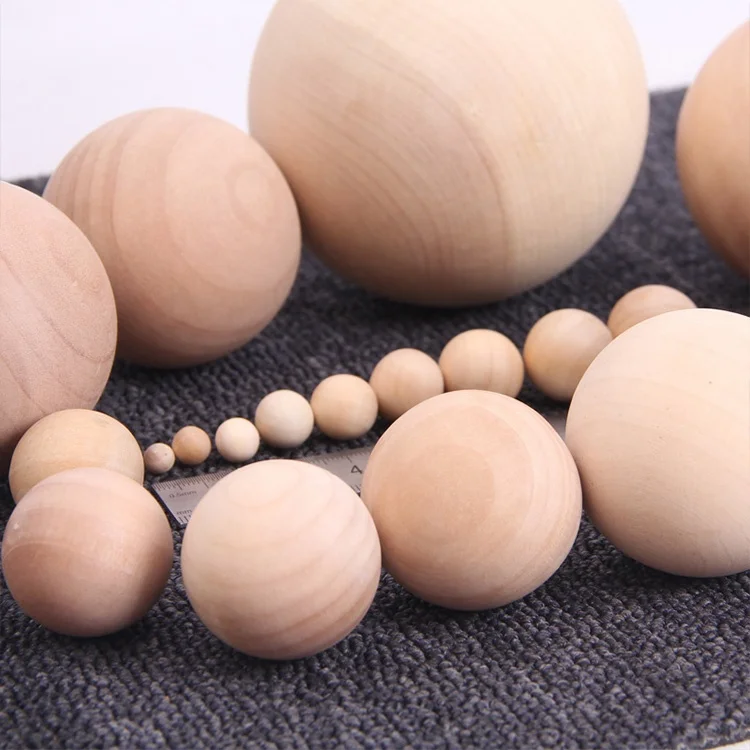custom educational decorative natural pine wooden ball wooden balls
