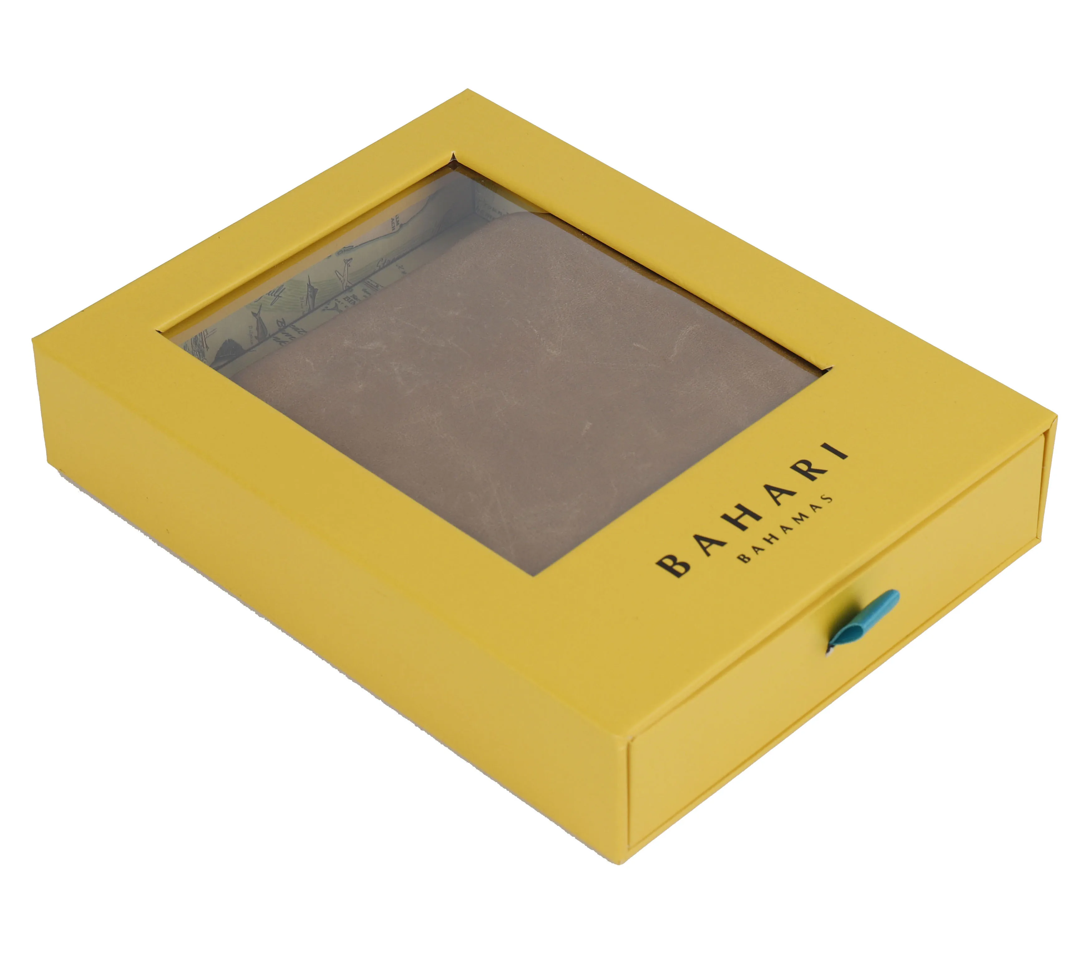 New clear window packing box paper wallet packaging box small minimalist wallet gift box for men wallet