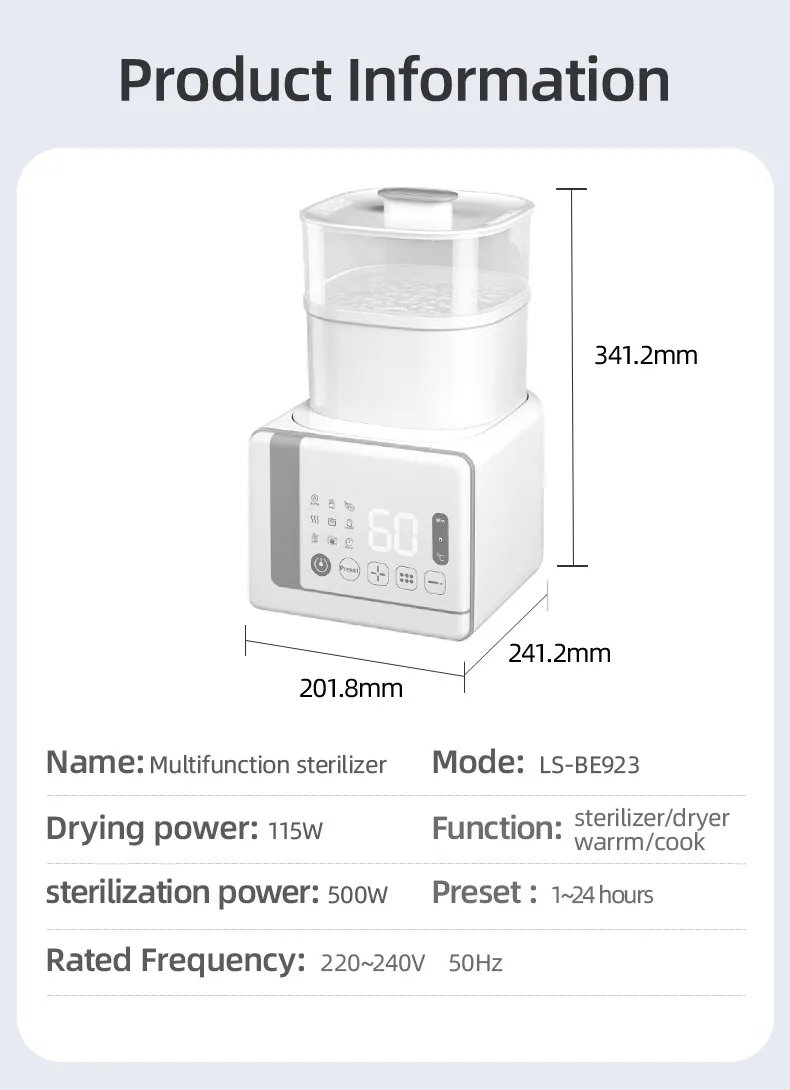2024 New Design baby bottles cleaner sterilizer Wholesale High Quality