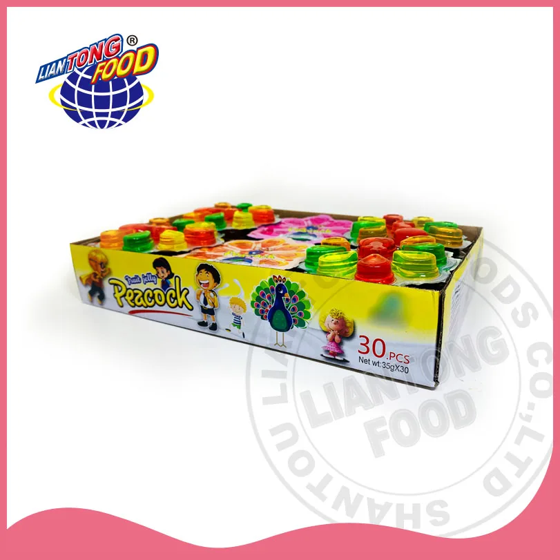 35g New shape peacock fruit jelly fruit flavor jelly