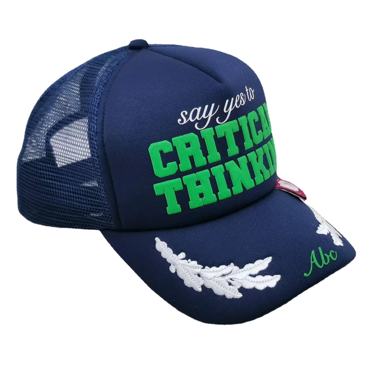 Индивидуальный логотип от производителя, дизайн для ваших собственных мужчин, 5 панелей, Снэпбэк-Кепка в виде животного с нашивкой, хлопковая сетчатая шляпа-тракер, Кепка с вышивкой