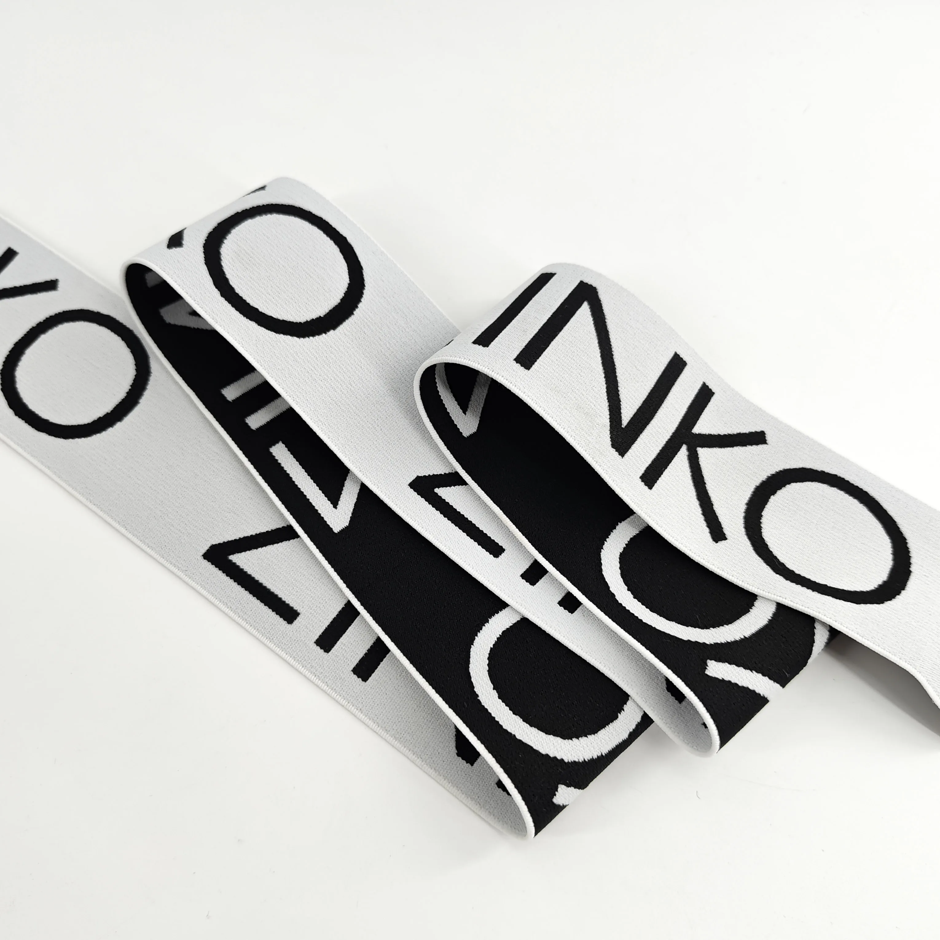 Free sample custom logo width designer elastic band for hat,hat bands elastic