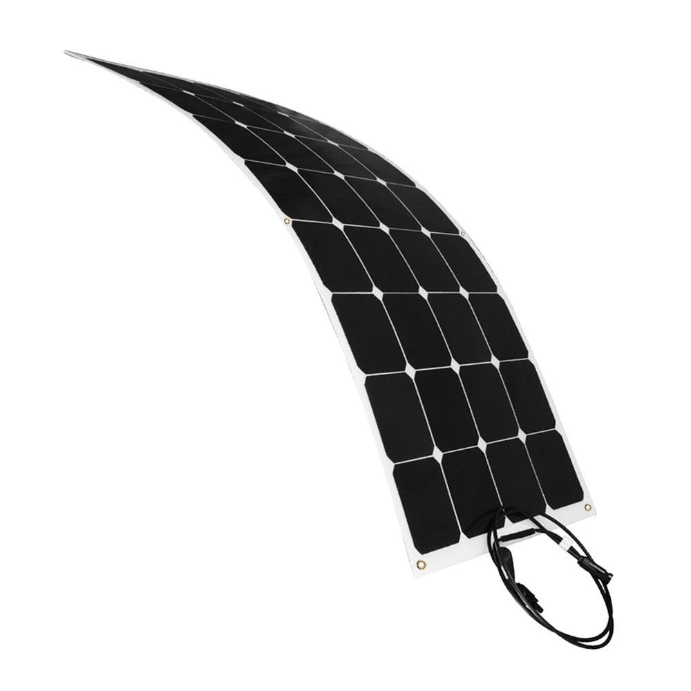 
50w 80w 100w 12V Semi flexible solar panel for Boat RV 