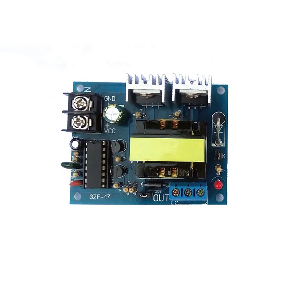 Taidacent DC 12V/24V to AC 0-110-220V Circuit Board Micro Inverter 100W Square Wave DC to High Frequency AC Converter