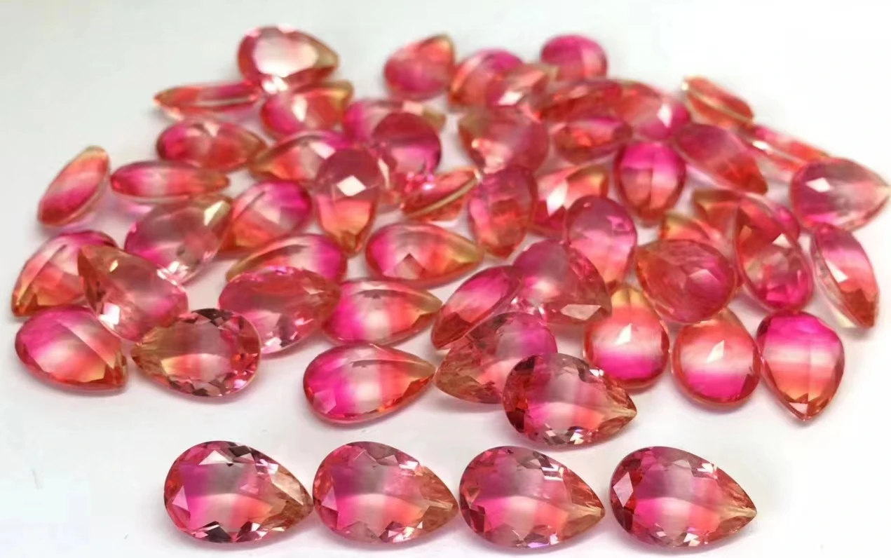 YZ Jewelry Loose tourmaline Fusion stone Multicolor  Mix shaped Fusion Glass stone of Fusion Stone Jewelry