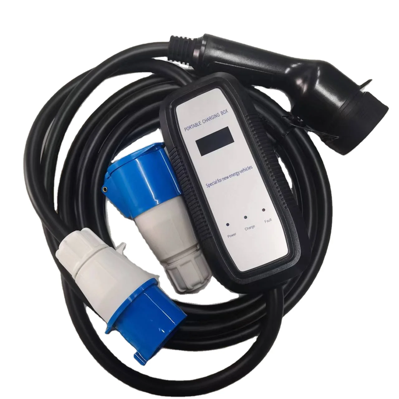 Mode2-Type2 current 32A 250V portable EV charger cable for ev car charging cable with Display