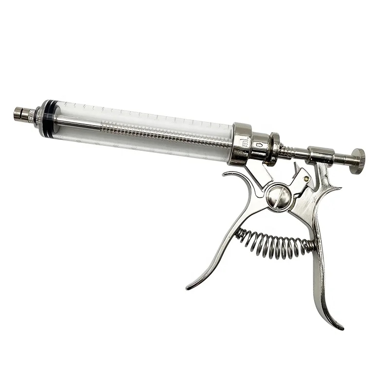 Полуавтоматический Регулируемый непрерывный шприц ветеринарный пистолет для Инъекций Птицы